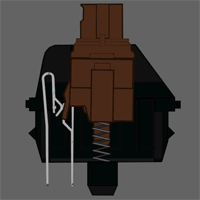 CherryMXBrown Cherry MX Brown mechanical switch animation